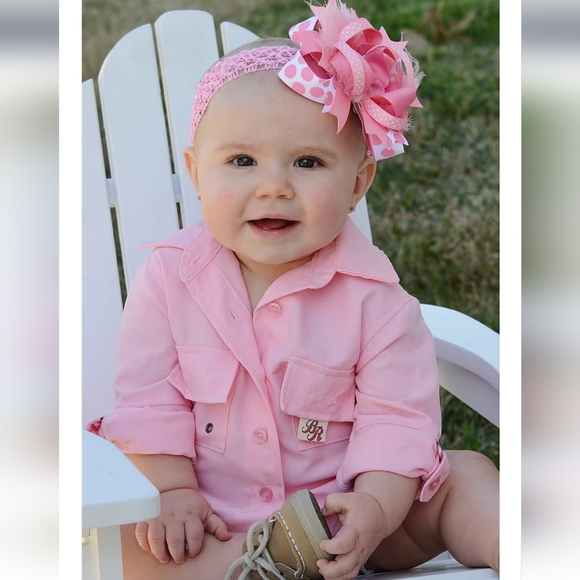 RedBull Clothing Inc -The Original Infant Fishing Shirt-Bodysuit Pink SZ-6 Month - Picture 7 of 7